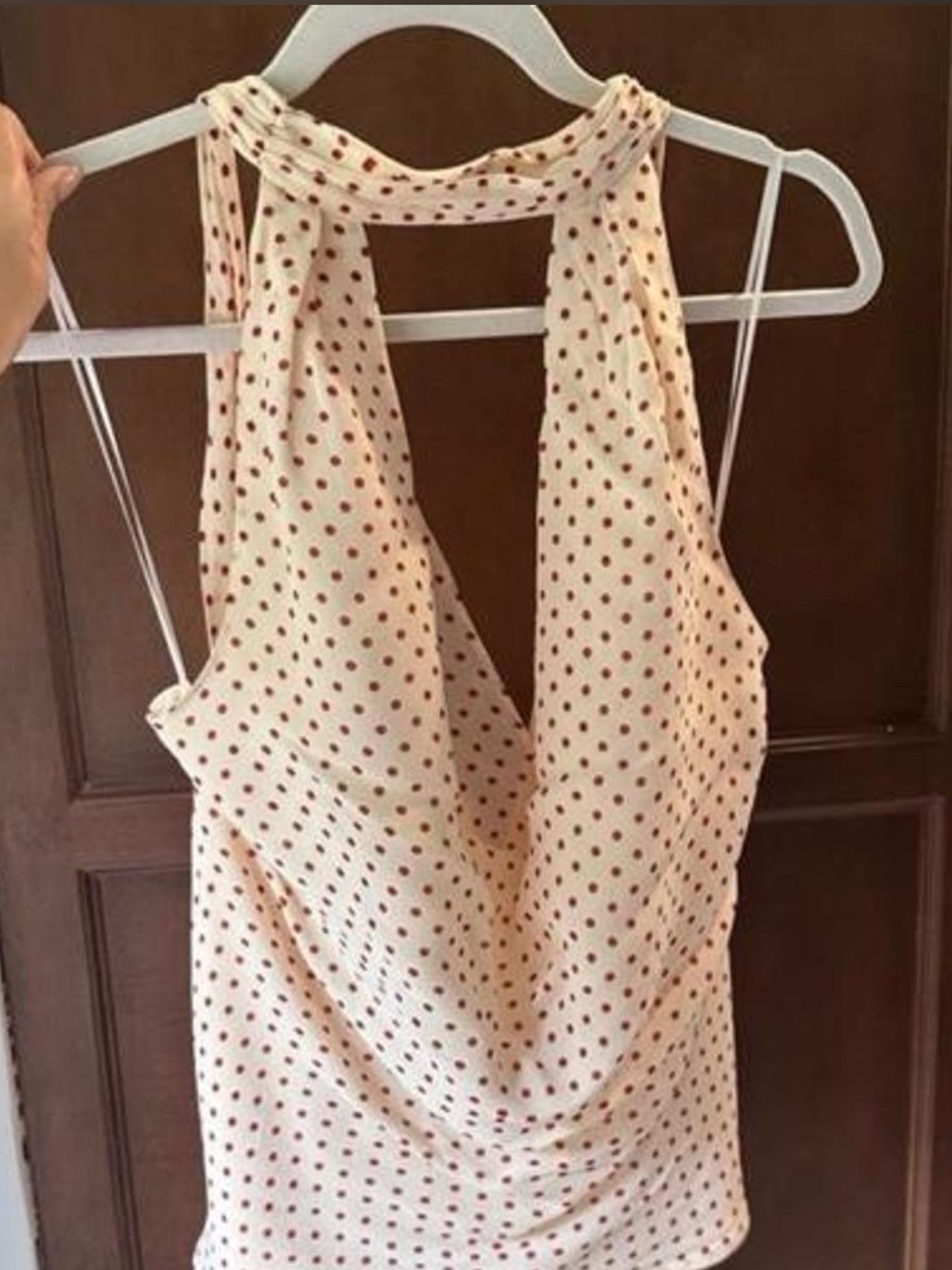 Reformation Cream Top with Red Polka Dots - Picture 5 of 5